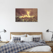 The Great Fire of London, 1666 Canvas Afdruk (Insitu (Slaapkamer))