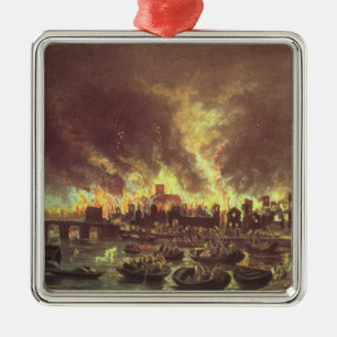 The Great Fire of London, 1666 Metalen Ornament