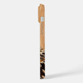 The Great Hokusai Wave Bamboo Wood Style iPhone Hoesje (Linkerkant)