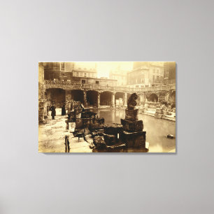 The Great Roman Bath, Bath (foto op papier) Canvas Afdruk
