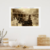 The Great Roman Bath, Bath (foto van B/w) Poster (Keuken)