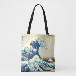 The Great Wave – Katsushika Hokusai – Custom Text Draagtas
