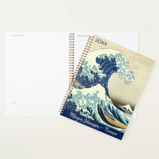 The Great Wave – Katsushika Hokusai – Custom Text  Planner (Display)