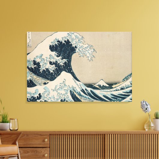 The Great Wave off Kanagawa Canvas Afdruk (Insitu (Woonkamer))