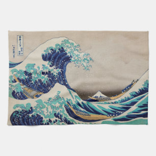 The Great Wave Off Kanagawa Japans Woodblock Theedoek