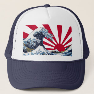 "The Great Wave off Kanagawa"+"Rising sun flag" キ  Trucker Pet