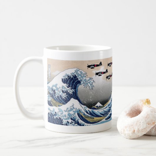 The Great Wave off Kanagawa + Zero Fighters Koffiemok (Met donut)