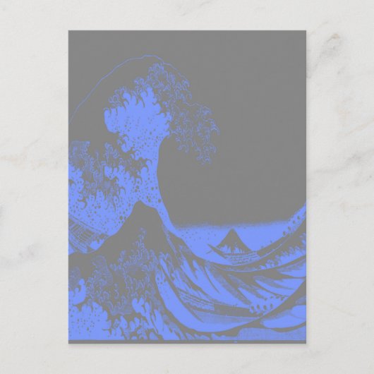 The Great Wave Seafoam Blauw & Grijs Briefkaart (Voorkant)