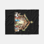The Greatest Gift For All Christmas Nativity Jesus Fleece Deken (Voorkant (Horizontaal))