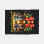 The Greatest Gift Of All Nativity Christian Christ Fleece Deken (Voorkant (Horizontaal))