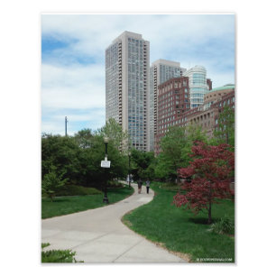 "The Greenway in Summer" Boston, MA. 8,5x11 afdruk