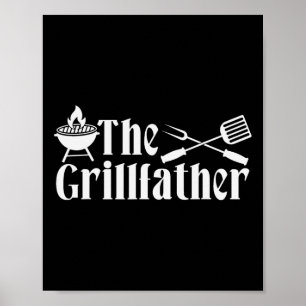 The Grillfather - BBQ Vaderdag Cadeau - Grappig  Poster