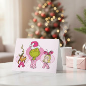The Grinch Crew in Pink Valentine's Portrait Kaart