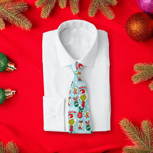 The Grinch   Gelukkig Feestdagen Patroon Stropdas