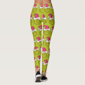 The Grinch in Pink Santa Hat Leggings (Achterkant)