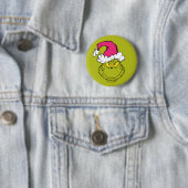 The Grinch in Pink Santa Hat Ronde Button 5,7 Cm (In situ)