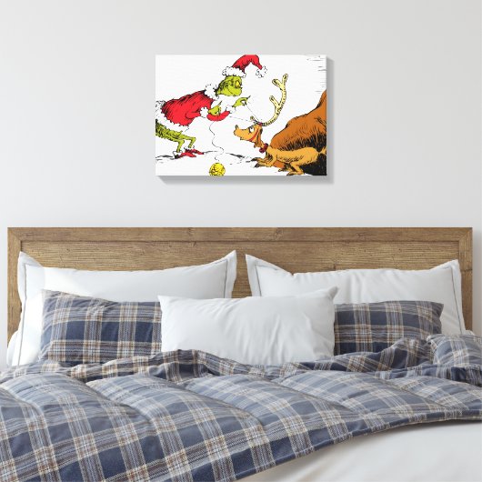 The Grinch Prepares Max the Reindeer Canvas Afdruk (Insitu (Slaapkamer))