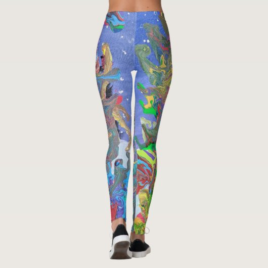 The Grinch schildert kerst Leggings (Achterkant)