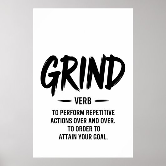 The Grind Definition Poster (Voorkant)
