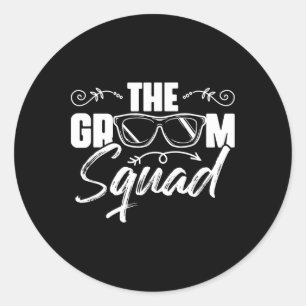 The Groom Squad Sungles Wedding Bachelor Party Gro Ronde Sticker
