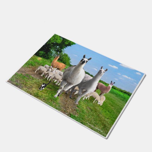 "The Guard Llamas" Deurmat (Schuin)
