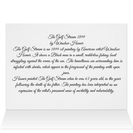 The Gulf Stream 1899 W Homer (Intérieur Horizontal (Haut))