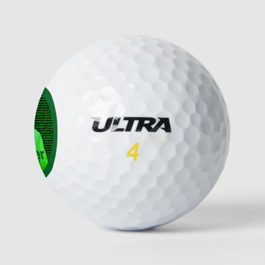 'The Hacker' Golfer: Grappige aangepaste tekst voo Golfballen (Logo)