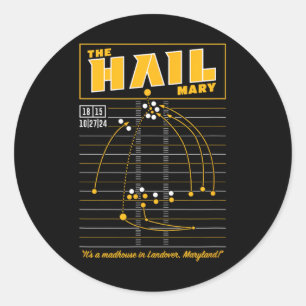 The Hail Mary beroemd gemaakt door Washington Ronde Sticker