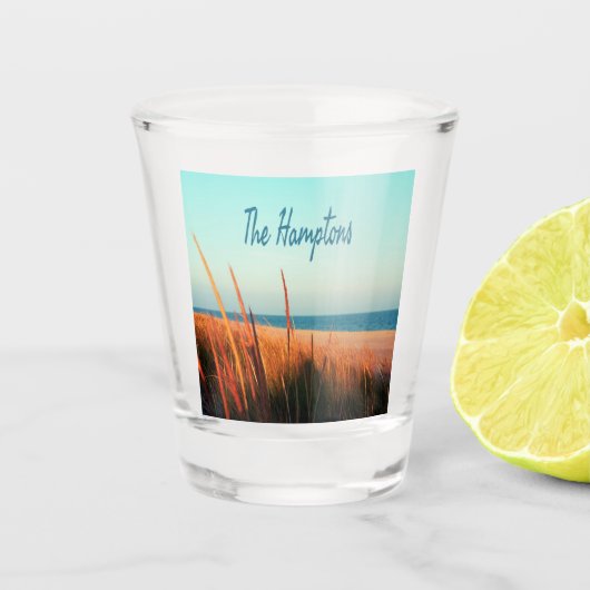 The Hampton Beach Long Island New York Shot Glas (Voorkant)