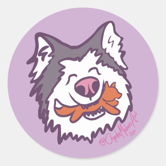 The happiest hoosker round sticker sheet (Devant)