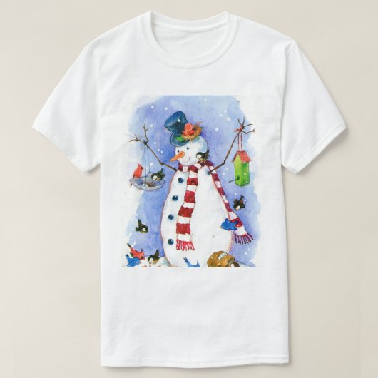 The Happiest Snowman T Shirt (Design voorkant)