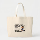 The Happy Drinker Grote Tote Bag (Voorkant)