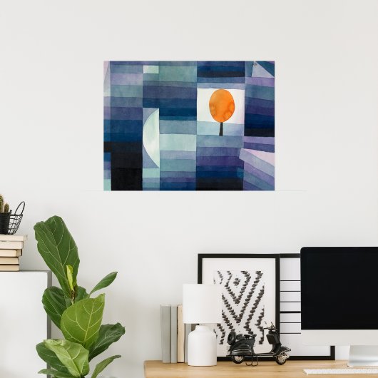 The Harbinger of Autumn ,Blue Famous Painting Poster (Thuiskantoor)