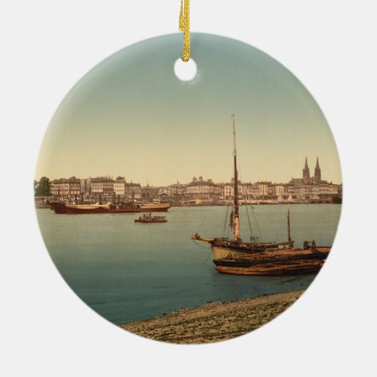 The Harbour, Bordeaux, Frankrijk Keramisch Ornament (Achterkant)