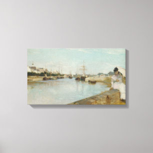 The Harbour te Lorient, 1869 (olie op doek) Canvas Afdruk