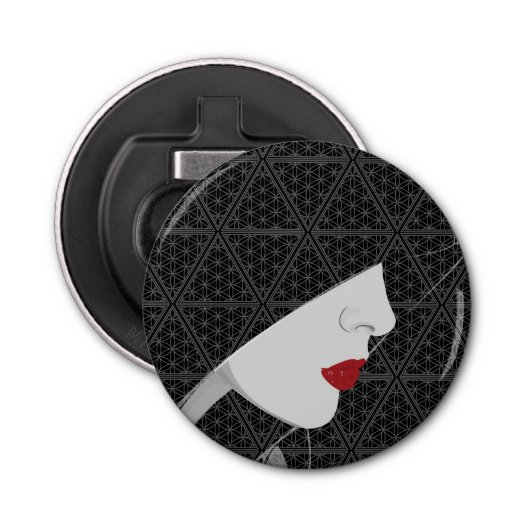 The Harem Woman & Pattern Magnetic Bottle Opener (Voorkant)