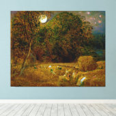 The Harvest Moon van Samuel Palmer (1833) Canvas Afdruk (Insitu (Houten vloer))