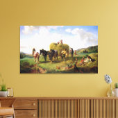 The Hay Harvest, 1869 Canvas Afdruk (Insitu (Woonkamer))