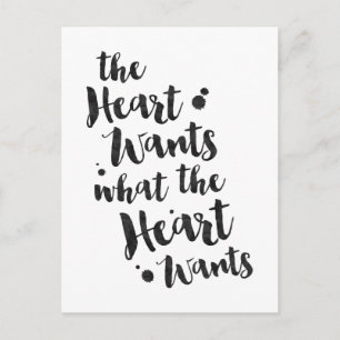 The Heart Wants - Inspirational Card Briefkaart