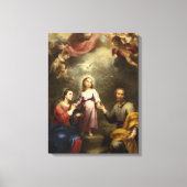 The Heavenly and Earthly Trinities by Murillo Canvas Afdruk (Voorkant)