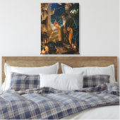 The Hermit card illustration - alchemy art Canvas Afdruk (Insitu (Slaapkamer))