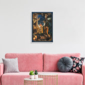 The Hermit tarot card -  fantasy alchemy art Canvas Afdruk (Insitu (Woonkamer))