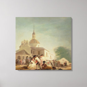 The Hermitage of San Isidro, Madrid, 1788 Canvas Afdruk