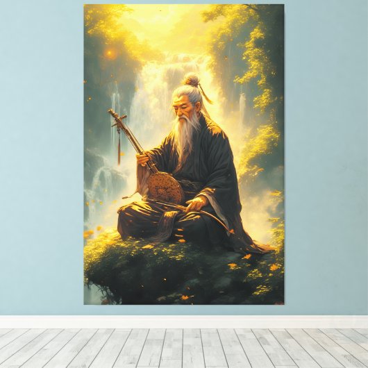 The Hermit's Shan Shui Canvas Afdruk (Insitu (Houten vloer))
