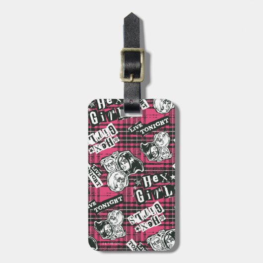 The Hex Girls Punk Plaid Pattern Bagagelabel (Voorkant verticaal)