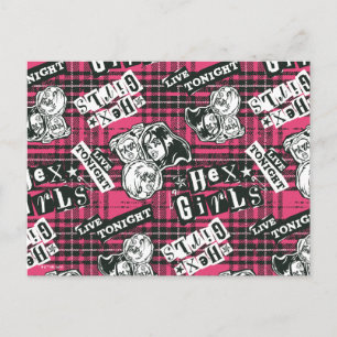 The Hex Girls Punk Plaid Pattern Briefkaart