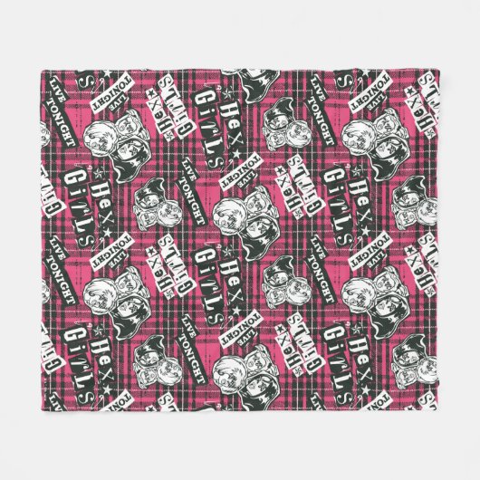 The Hex Girls Punk Plaid Pattern Fleece Deken (Voorkant (Horizontaal))