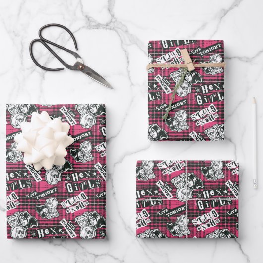 The Hex Girls Punk Plaid Pattern Inpakpapier Vel (Voorkant)