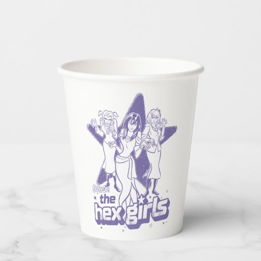 The Hex Girls zijn de hoofdrolspelers Papieren Bekers (Achterkant)