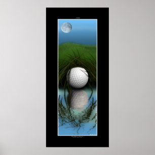 "The Hiding Place" - Funny Golf Art Poster